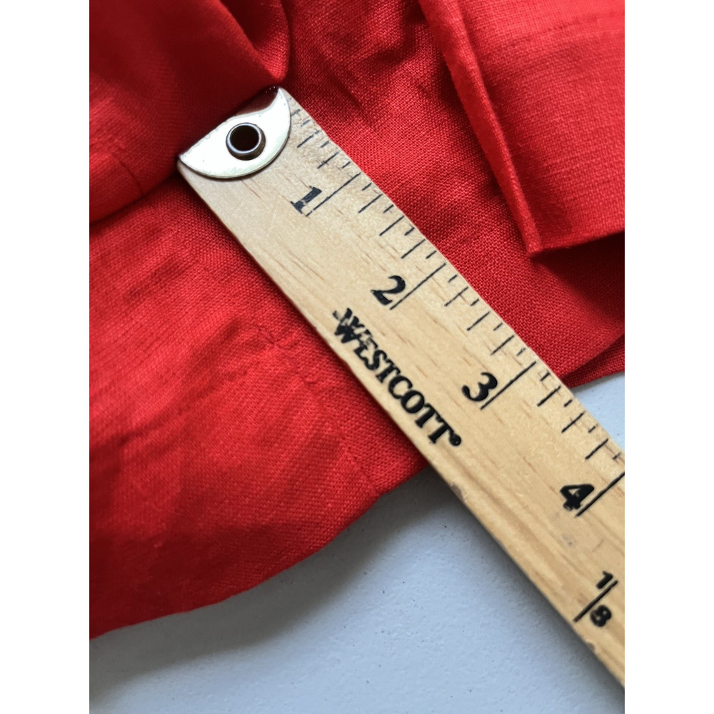 J Crew 3" Harbor Short in Linen Womens Large Red Arroyo Shorts - Picture 5 of 8